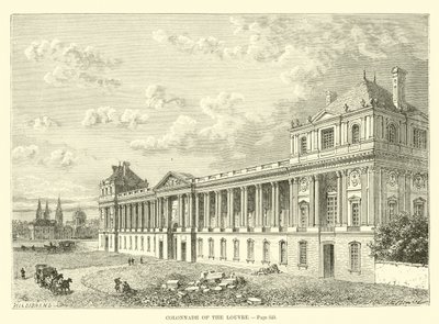 Colonnade av Louvre av French School