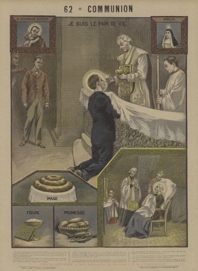 Nattverd (farge litho) av French School