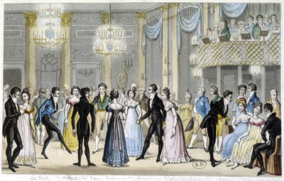 Selskapsball, tidlig på 1800-tallet av French School