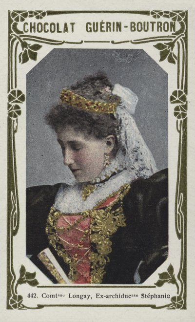 Grevinne Longay, eks-erkehertuginne Stephanie (farget bilde) av French School