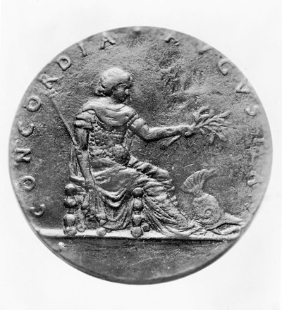 Concordia, på baksiden av en medaljong som viser Louis XI (bronse) av French School