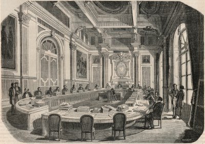 Statsråd - Komitérom - Gravering i "Tableau-de-Paris" av Edmond Texier 1852 av French School