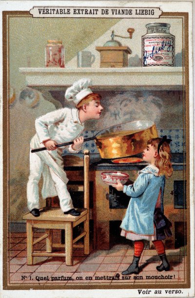 Stek i ovnen hans - chromo. Liébig av French School