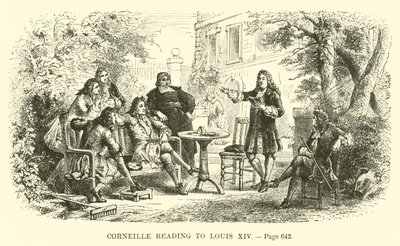Corneille leser for Ludvig XIV av French School