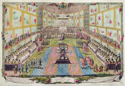Kroningen av Ludvig XVI i Reims katedral 11. juni 1775 av French School