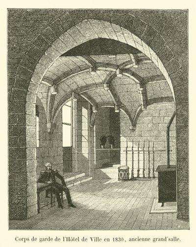 Rådhusets vakthus i 1830, tidligere storstue av French School