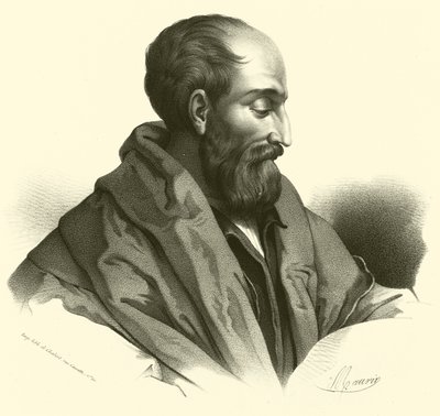 Correggio, portrett (gravering) av French School