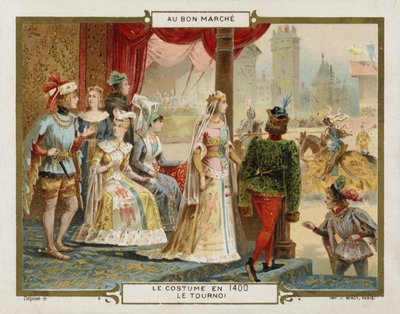 Kostyme i 1400 - turneringen (chromolitho) av French School