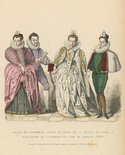Kostyme til den franske adelen, 1581 av French School