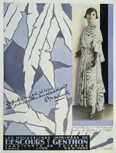 Grevinne Anna de Noailles (1876-1933) fra Vogue, 1930 av French School