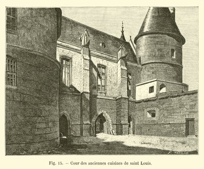 Gårdsplassen til de gamle kjøkkenene i Saint Louis av French School