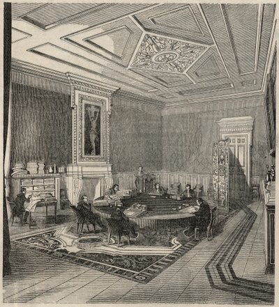 Revisjonsretten - komitérom - Gravering i "Tableau-de-Paris" av Edmond Texier 1852 av French School