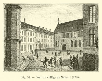 Gårdsplassen til College of Navarre, 1780 av French School