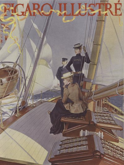 Omslag til Le Figaro Illustre, juli 1891 (farge litho) av French School
