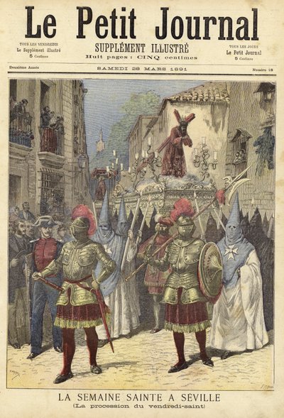 Forside av Le Petit Journal, 28. mars 1891 av French School