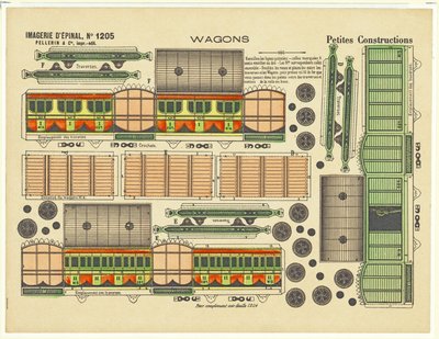 Utskårne design for vogner, ca. 1880 (litho-farge) av French School