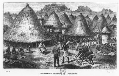 David Livingstone welcomed in a village in the Great Lakes region of Central Africa av French School