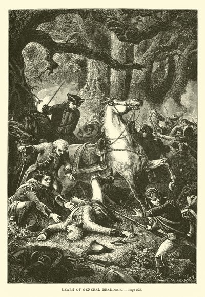General Braddocks død av French School