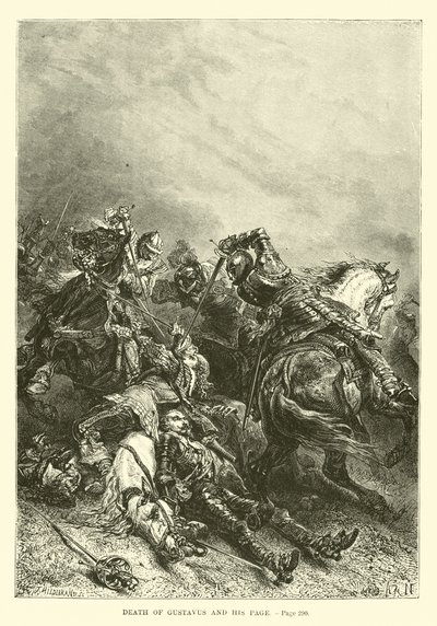Gustavus og hans sides død av French School