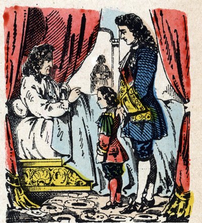 Ludvig XIVs død i Versailles 1. september av French School