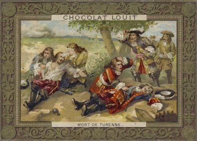 Marshal Turennes død i slaget ved Salzbach, 27. juli 1675 av French School