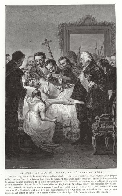 Hertugen av Berrys død, 13. februar 1820 av French School