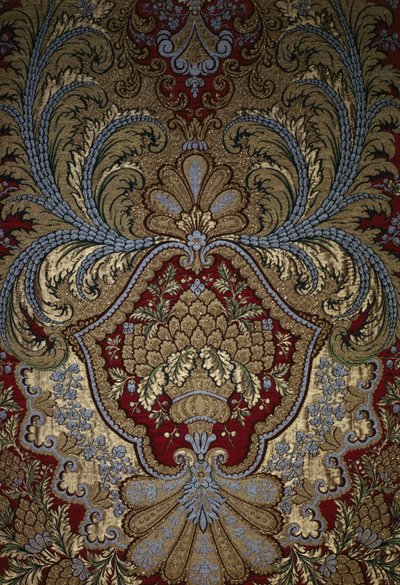 Dekorativ detalj fra et billedvev, Versailles-slottet (tekstil) av French School