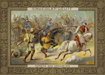 Nederlag til Kroumirs av franskmennene, Tunisia, 1881 av French School