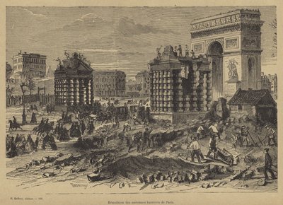 Riving av Barriere de lEtoile, Paris, c1860 av French School