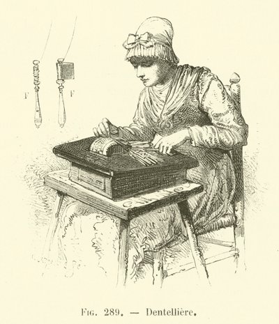 Dentelliere (gravering) av French School