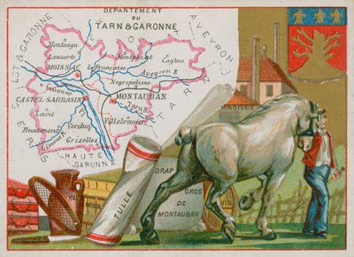 Departementet Tarn et Garonne sørvest i Frankrike av French School