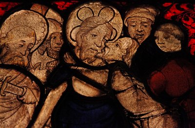Viser en detalj fra sviket av Judas Betrayal, opprinnelig fra Church of Betton, Britanny av French School