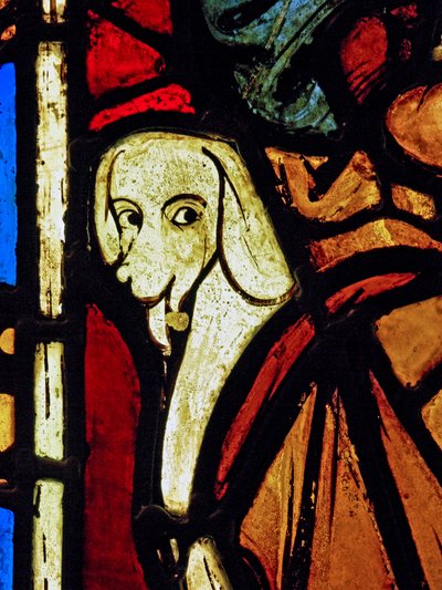 Avbilder en hund - i St Paul-panelet fra Chapelle du Chateau, Rouen? av French School