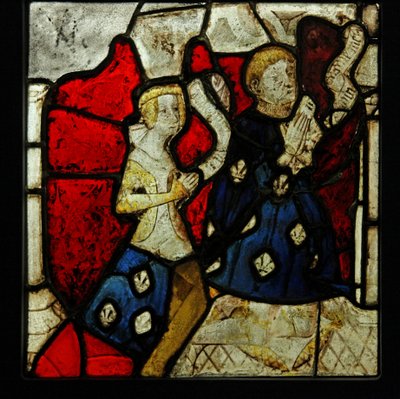 Viser to dører, opprinnelig fra Church of Betton, Bretagne av French School