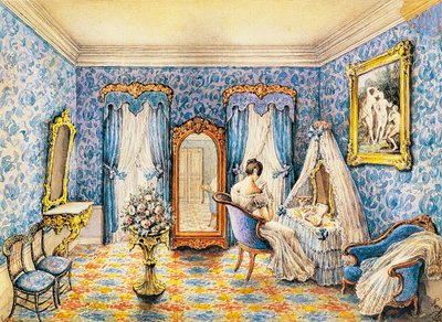 Design for boudoir av French School