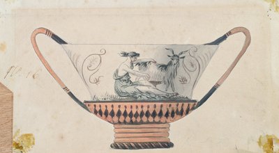Design for Rambouillet Dairy Service, Sevres Workshop (wc på papir) av French School