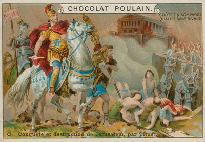 Ødeleggelse av Jerusalem av Titus, Chocolat Poulain handelskort av French School