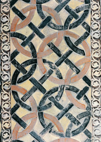 Detail of the pavement from the Chapelle de la Vierge (stone) av French School