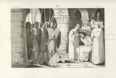 Detronisering av Childeric III, kongen av frankerne, 752 av French School