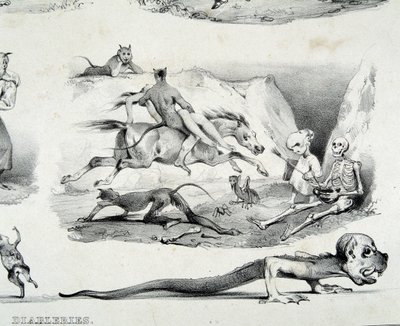 Diableries (bilder av djevelen) - av Le Poitevin av French School