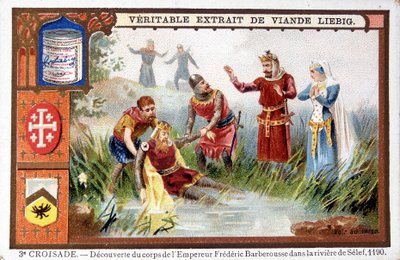 Oppdagelse av liket av Frédéric Barberousse i Selef-elven av French School
