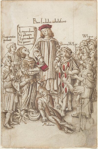Gå ikke utenfor offentlig vei [fol. 35 recto], ca. 1512–1515 (penn og blekk) av French School