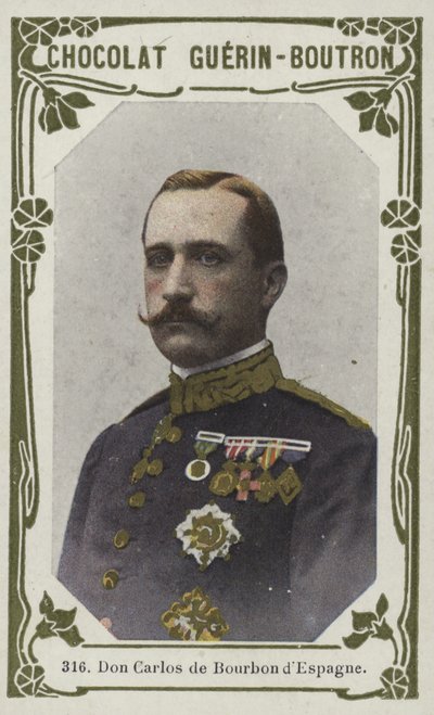 Don Carlos de Bourbon dEspagne (farget bilde) av French School