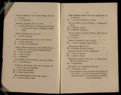 Dobbeltside fra Salon des Refuses, 1863 av French School