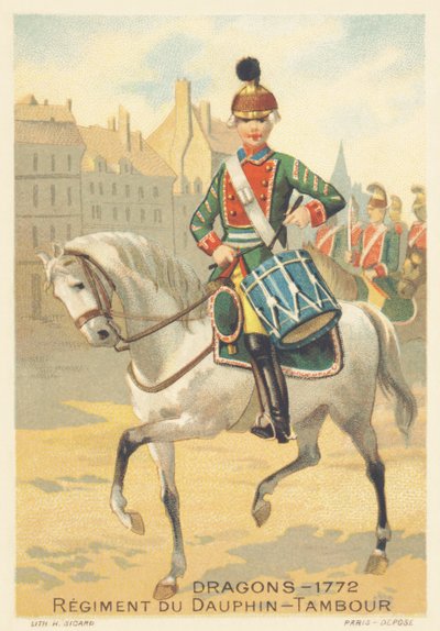 Dragons, Regiment du Dauphin, Drambour i 1772 av French School