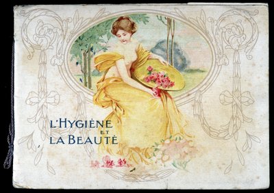 Tegning som viser en naken ung kvinne som symboliserer hygiene og skjønnhet. av French School