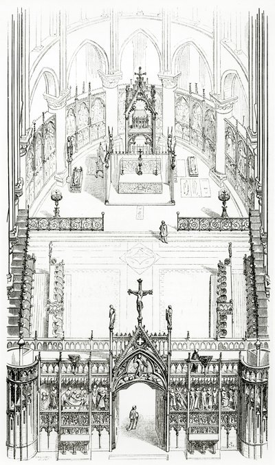 Tegning fra Dictionary of French Architecture fra det 11. til det 16. århundre, 1861 av French School