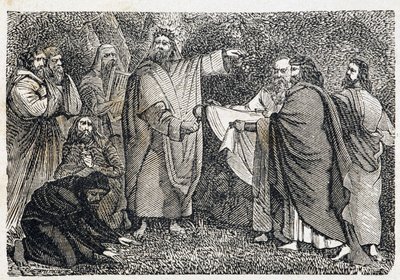 Druider plukker misteltein - i «Paris gjennom århundrene» av French School