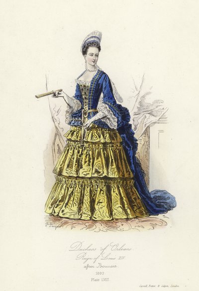 Hertuginne av Orleans, regjering av Louis XIV av Frankrike av French School