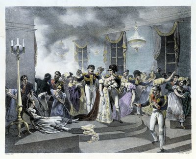 Under feiringen av Napoleon I sitt bryllup med Marie Louise ved den østerrikske ambassaden i Paris 01.07.1810 brøt det ut brann. Det var flere dødsfall. Napoleon I opprettet senere brannmennene. av French School